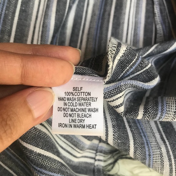 Cotton Candy LA Mini‎ Dress Womens Medium Hartwood Blue Striped True Wrap Fringe - Picture 15 of 15